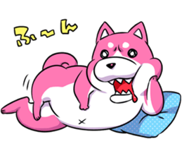 pink shibainu sticker #2332897