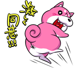 pink shibainu sticker #2332909