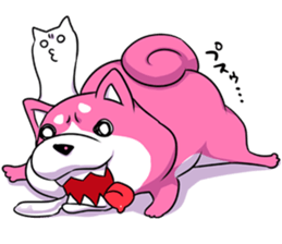 pink shibainu sticker #2332916