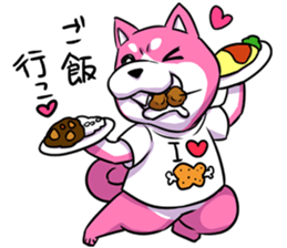 pink shibainu sticker #2332920