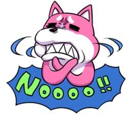 pink shibainu sticker #2332922
