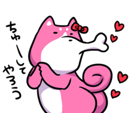 pink shibainu sticker #2332933