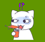 I am white cat sticker #2333522