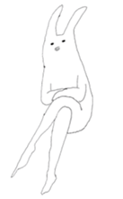 Rabbits don't feel  motivated sticker #2333960