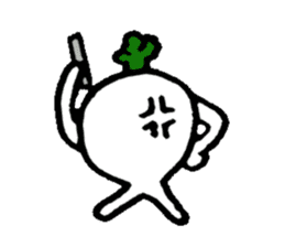 Radish Taro that are waiting for a reply sticker #2334446
