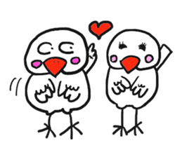 A white paddybird sticker #2334804