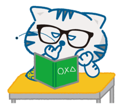 Everyday of the pretty cat and mouse sticker #2335046