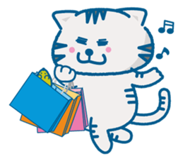 Everyday of the pretty cat and mouse sticker #2335059