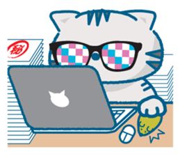 Everyday of the pretty cat and mouse sticker #2335061