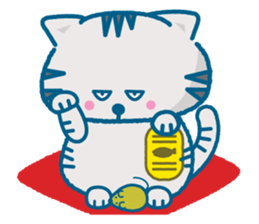 Everyday of the pretty cat and mouse sticker #2335074
