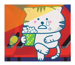 Everyday of the pretty cat and mouse sticker #2335078