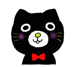 shaun the black cat sticker #2336248