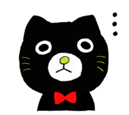 shaun the black cat sticker #2336249