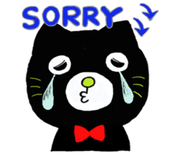 shaun the black cat sticker #2336252