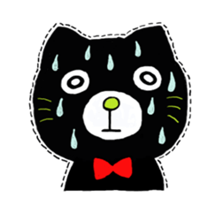 shaun the black cat sticker #2336253