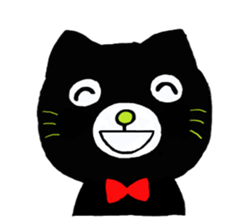 shaun the black cat sticker #2336254