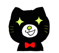 shaun the black cat sticker #2336257