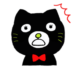 shaun the black cat sticker #2336258