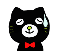 shaun the black cat sticker #2336260