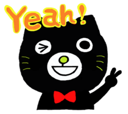 shaun the black cat sticker #2336263