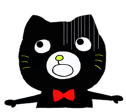 shaun the black cat sticker #2336267