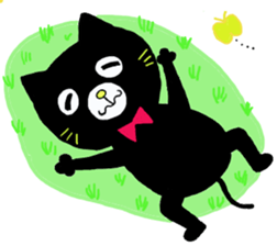 shaun the black cat sticker #2336269