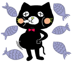 shaun the black cat sticker #2336270