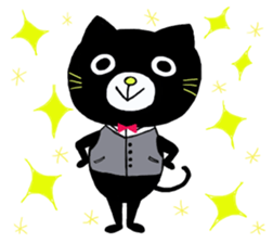 shaun the black cat sticker #2336272
