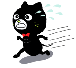 shaun the black cat sticker #2336274