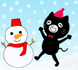 shaun the black cat sticker #2336278