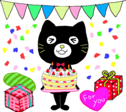 shaun the black cat sticker #2336279