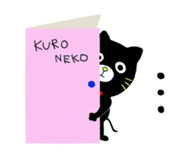 shaun the black cat sticker #2336282