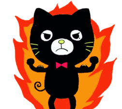 shaun the black cat sticker #2336283
