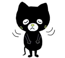 shaun the black cat sticker #2336284