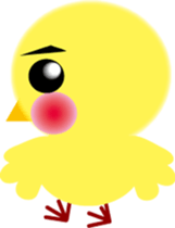 yellow small bird sticker #2337037