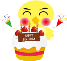 yellow small bird sticker #2337042