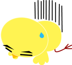 yellow small bird sticker #2337058