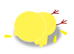 yellow small bird sticker #2337064