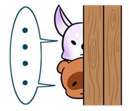 Cute fox and raccoon dog sticker #2341691