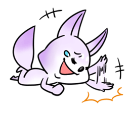 Cute fox and raccoon dog sticker #2341714