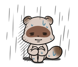 Cute fox and raccoon dog sticker #2341715