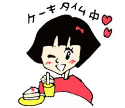 A girl and bear the Bob-style sticker #2342460