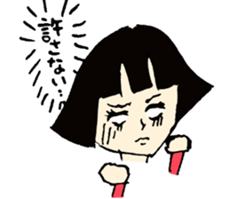 A girl and bear the Bob-style sticker #2342461