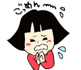 A girl and bear the Bob-style sticker #2342477