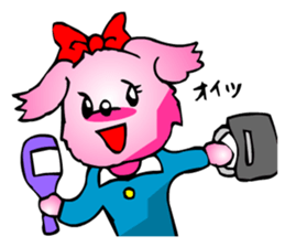 Woman Office Worker Dog sticker #2343660