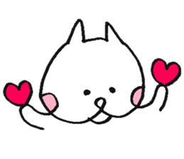 Kawaii Fluffy Mashmallow Cat of FUNA2 sticker #2344641