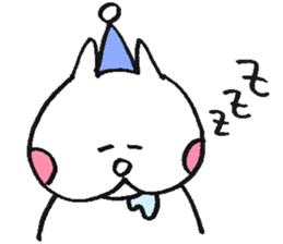 Kawaii Fluffy Mashmallow Cat of FUNA2 sticker #2344656