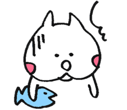 Kawaii Fluffy Mashmallow Cat of FUNA2 sticker #2344671
