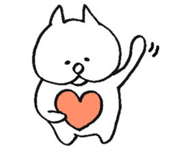 Kawaii Fluffy Mashmallow Cat of FUNA2 sticker #2344677