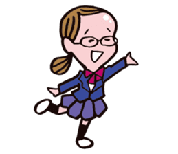 C-chan, a bespectacled school girl! sticker #2344880